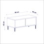 Hanah Home Imaj Mesa de centro Blanca